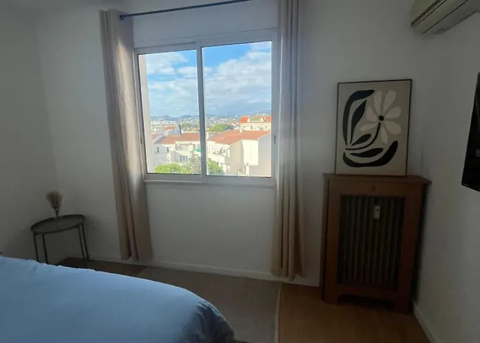 Mimosas Wilson Seaside Haven Bright 3br W Sea View 5min Daire Antibes